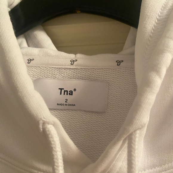 TNA Terry Fleece Boyfriend Hoodie - White - Picture 5 of 7